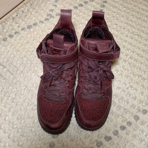 Nike Lunar Force 1 Flyknit Workboot Deep Burgundy, 8 EUC - Picture 7 of 13